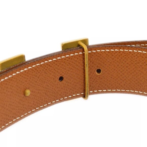 Hermes Black Box Calf Constance Reversible Belt #70 Small Good ◯Y 182276 - Picture 7 of 7